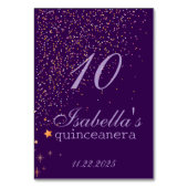 Gothic Glam Quince purple glitter テーブルナンバー (正面)