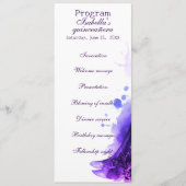 Gothic Glam Quince purple program Quinceañera プログラム (正面)