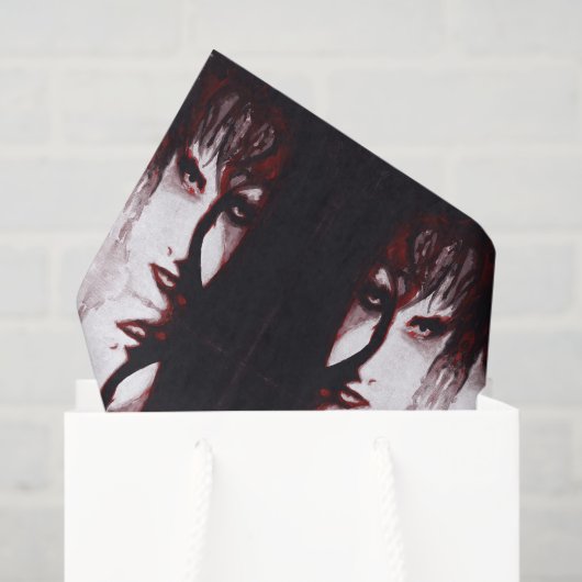 Gothic God Post Punk Goth Music Man Portrait Art 薄葉紙 (ギフトバッグ)