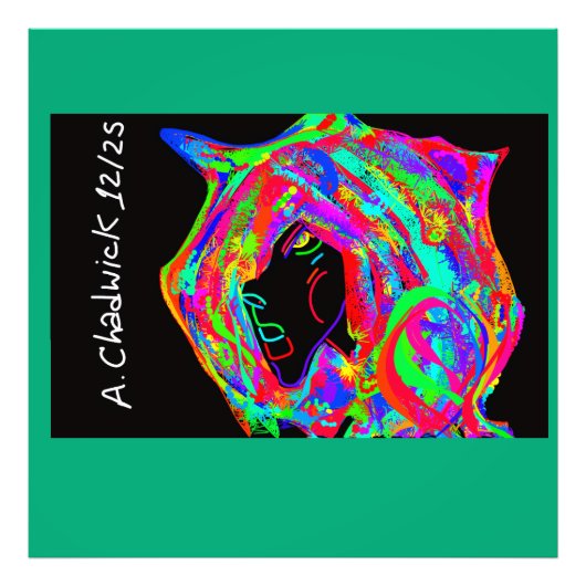 Gothic Goddess with Horned Headdress フォトプリント (正面)