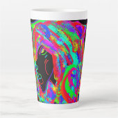 Gothic Goddess with Horned Headdress Mug カフェラテマグ (正面)