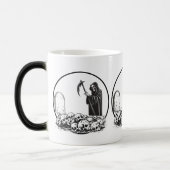 Gothic Grim Reaper and Skulls Ceramic Coffee Mug モーフィングマグカップ (左)