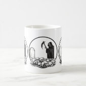 Gothic Grim Reaper and Skulls Ceramic Coffee Mug モーフィングマグカップ (中央)