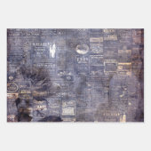 Gothic Grunge Indigo  ラッピングペーパーシート (正面3)