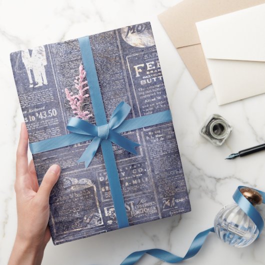 Gothic Grunge Indigo  ラッピングペーパー (ギフト)