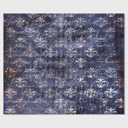 Gothic Grunge Indigo  ラッピングペーパー (フラット)