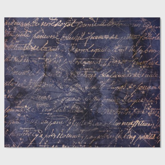 Gothic Grunge Indigo  ラッピングペーパー (フラット)