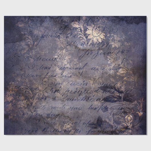 Gothic Grunge Indigo  ラッピングペーパー (フラット)