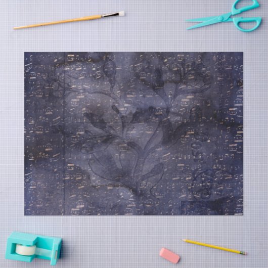 Gothic Grunge Indigo  薄葉紙 (クラフト)