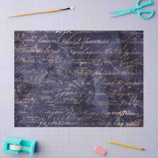 Gothic Grunge Indigo  薄葉紙 (クラフト)