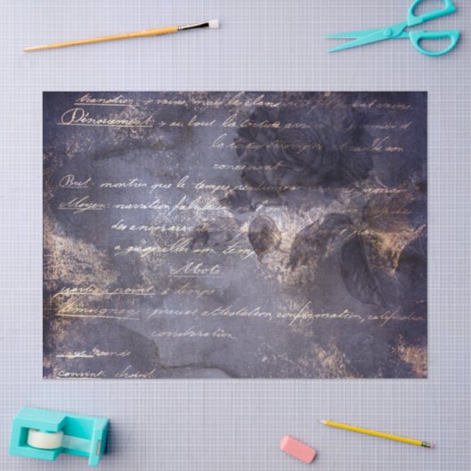 Gothic Grunge Indigo  薄葉紙 (クラフト)