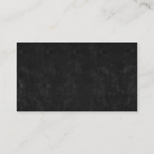 Gothic Half Skull Cool Black And White Wedding プレイスカード (裏面)