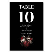 Gothic Halloween Alternative Wedding テーブルナンバー (裏面)