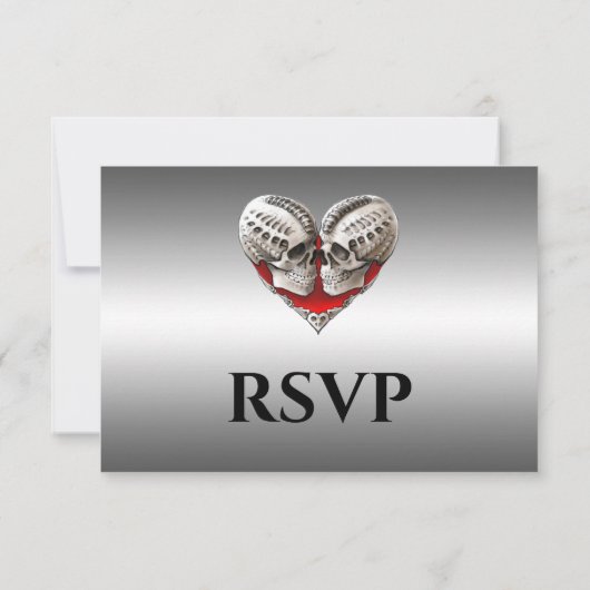 Gothic Halloween Alternative Wedding RSVP Card (裏面)