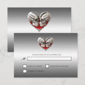 Gothic Halloween Alternative Wedding RSVP Card (正面/裏面)