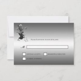 Gothic Halloween Alternative Wedding RSVP Card