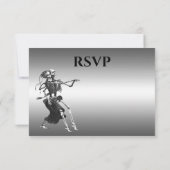 Gothic Halloween Alternative Wedding RSVP Card (裏面)