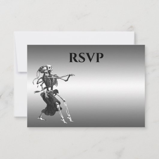 Gothic Halloween Alternative Wedding RSVP Card (裏面)