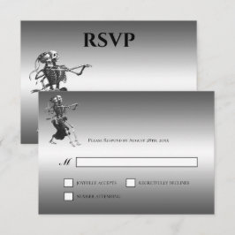Gothic Halloween Alternative Wedding RSVP Card