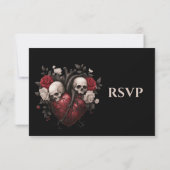 Gothic Halloween Alternative Wedding RSVP Card (裏面)