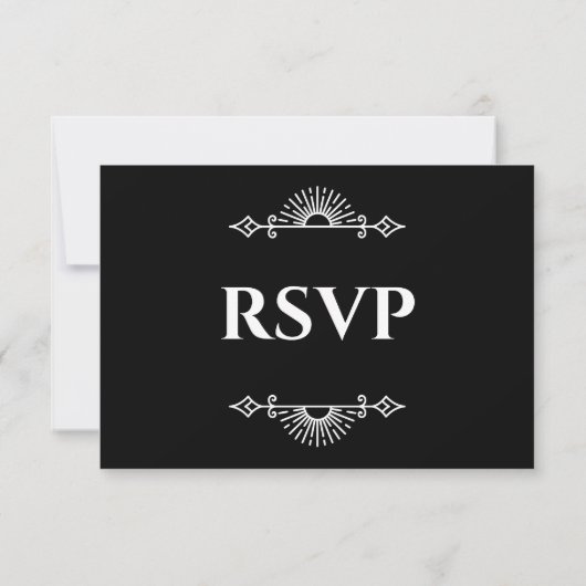 Gothic Halloween Alternative Wedding RSVP Card (裏面)