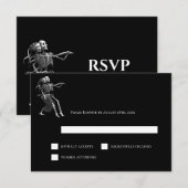 Gothic Halloween Alternative Wedding RSVP Card (正面/裏面)