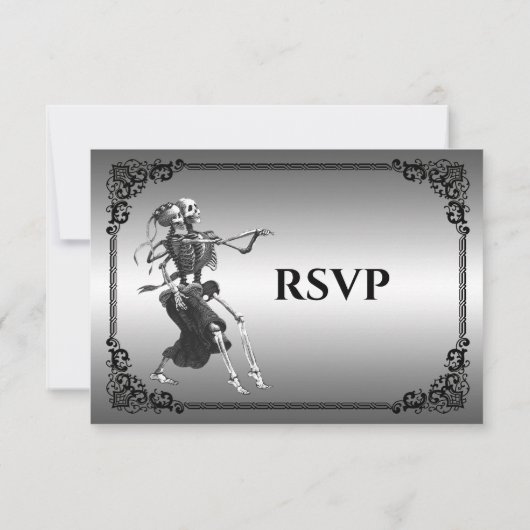 Gothic Halloween Alternative Wedding RSVP Card (裏面)