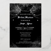 Gothic Halloween Bridal Shower foil invitation 箔招待状 (正面)