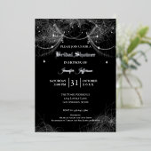 Gothic Halloween Bridal Shower foil invitation 箔招待状 (立ち正面)