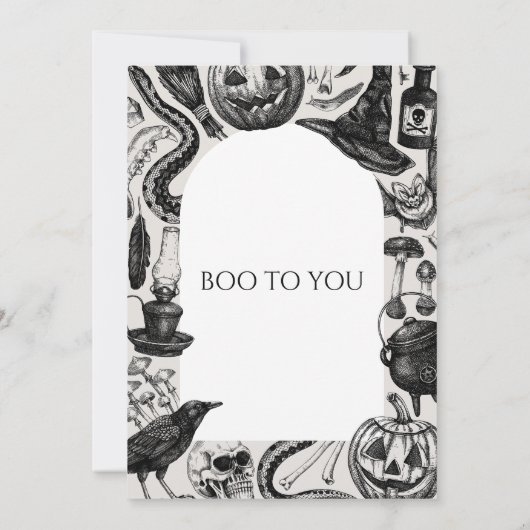 Gothic Halloween Invite セーブザデート (裏面)