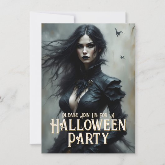Gothic Halloween Night of Mystery Invitation (正面)