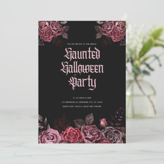 Gothic Halloween Party Invitation  招待状 (スタンド正面)