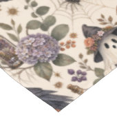 Gothic Halloween Ravens Cats Ghosts Floral Pattern テーブルクロス (アングル)