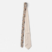 Gothic Halloween Ravens Cats Ghosts Floral Pattern ネクタイ (裏面)