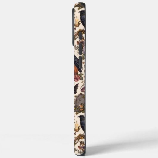 Gothic Halloween Ravens Cats Ghosts Floral Pattern Case-Mate iPhoneケース (裏面 / 左)