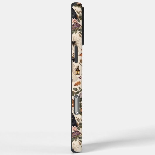 Gothic Halloween Ravens Cats Ghosts Floral Pattern Case-Mate iPhoneケース (裏面 / 右)