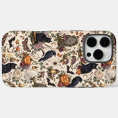 Gothic Halloween Ravens Cats Ghosts Floral Pattern Case-Mate iPhoneケース (裏面 (横))