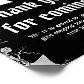 Gothic Halloween Skeleton Thank 来 for ポスター (角)