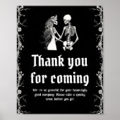 Gothic Halloween Skeleton Thank 来 for ポスター (正面)