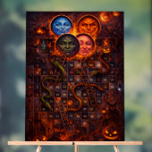 Gothic Halloween snakes and ladders mystical wall  アクリルサイン (ニュートラル)