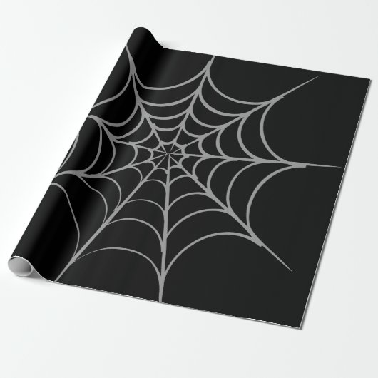 Gothic Halloween Spider Web Wrapping Paper ラッピングペーパー (アンロールド)