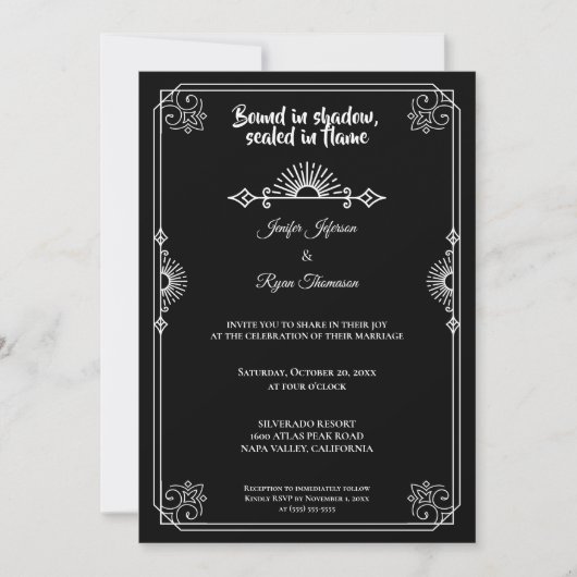 Gothic halloween wedding Invitation 招待状 (正面)