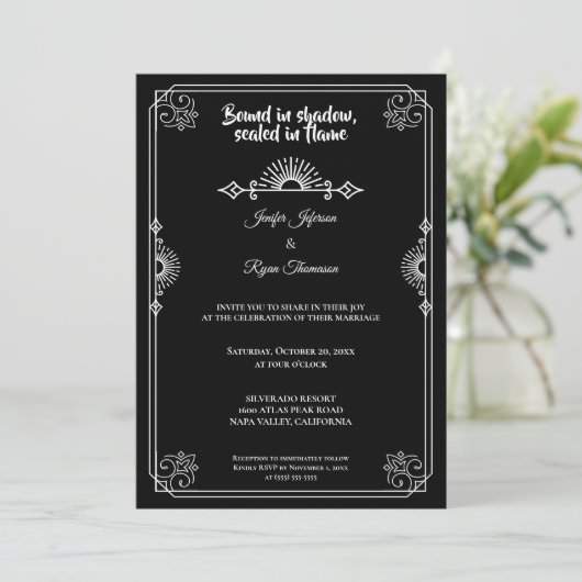 Gothic halloween wedding Invitation 招待状 (スタンド正面)