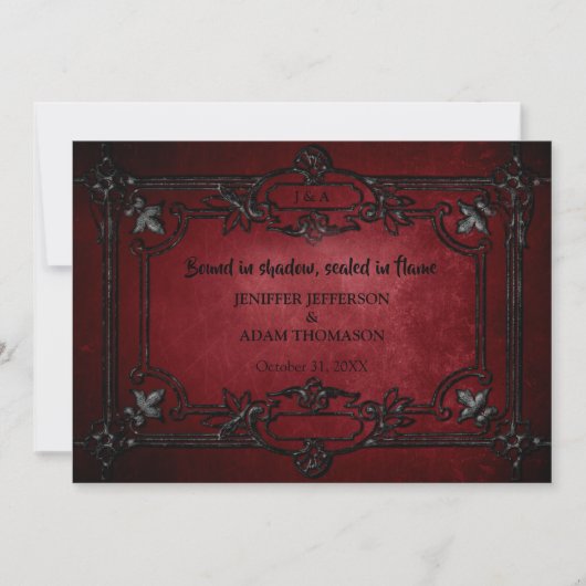 Gothic Halloween wedding invitation 招待状 (正面)
