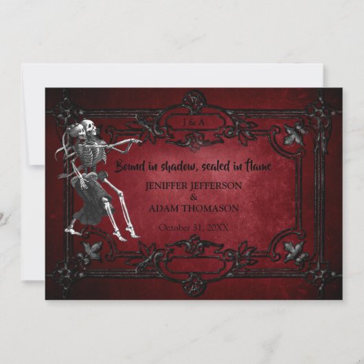 Gothic Halloween wedding invitation 招待状 (正面)