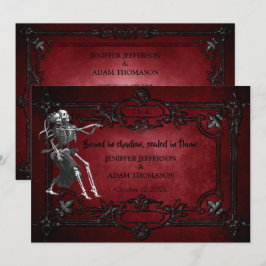 Gothic Halloween wedding invitation 招待状