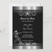 Gothic halloween wedding save the date 案内状 (正面)