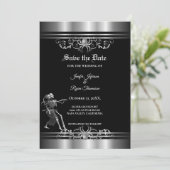 Gothic halloween wedding save the date 案内状 (スタンド正面)