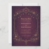 Gothic halloween wedding save the date invitation 案内状 (正面)