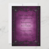 Gothic halloween wedding save the date invitation 案内状 (正面)